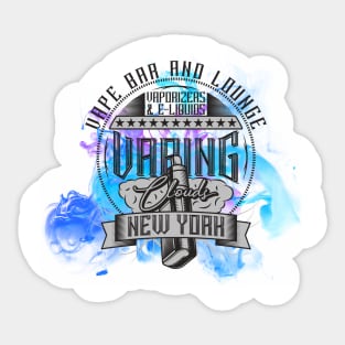 Vape bar and lounge vaping clouds New York Sticker